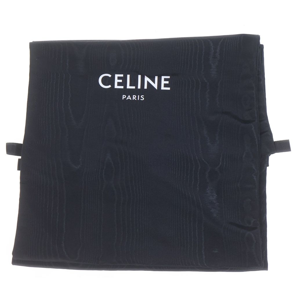 Celine Moon High Rhinestone Decoration Leather Cut Western Boots Black — view 6