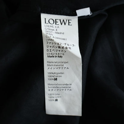 Loewe Linen Orange Belt Coat Black XS — view 8