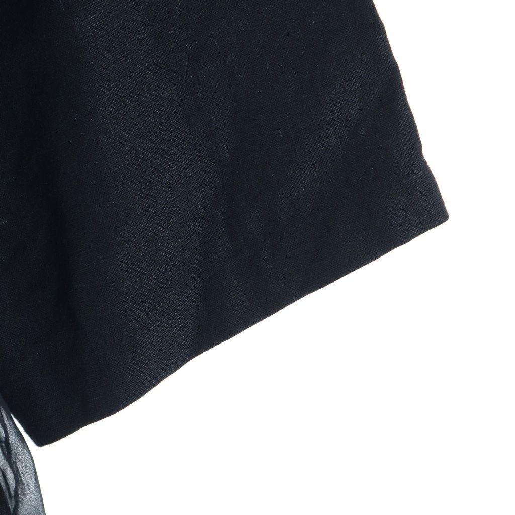 Loewe Linen Orange Belt Coat Black XS — view 5
