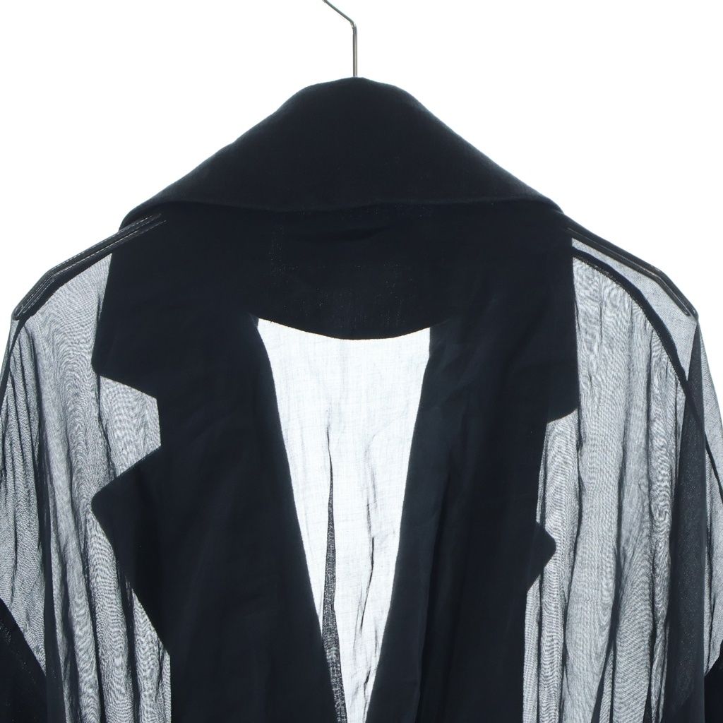 Loewe Linen Orange Belt Coat Black XS — view 4