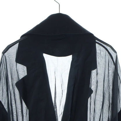 Loewe Linen Orange Belt Coat Black XS — view 4