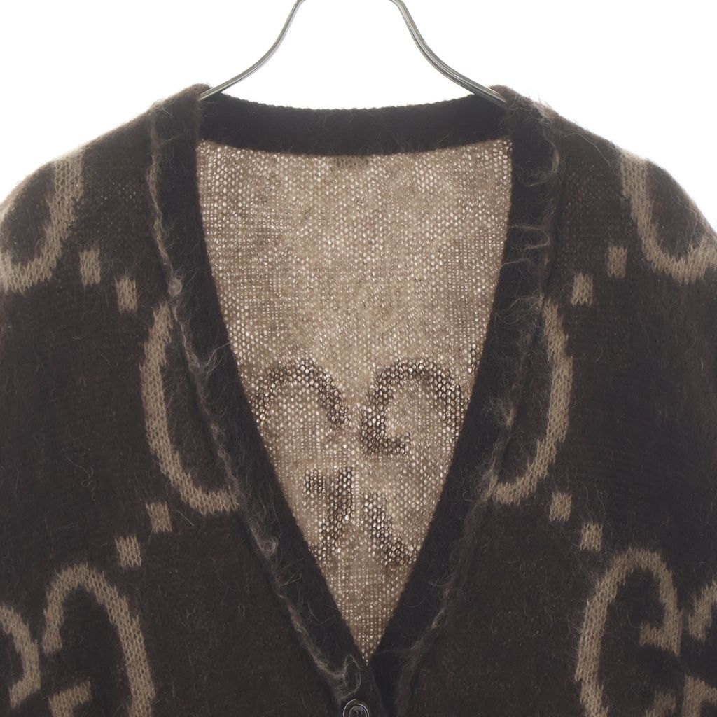 Gucci Reversible GG Mohair Khadigan Brown T-Shirt — view 5
