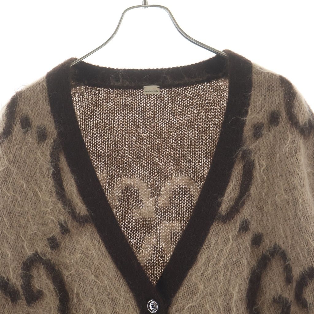 Gucci Reversible GG Mohair Khadigan Brown T-Shirt — view 6