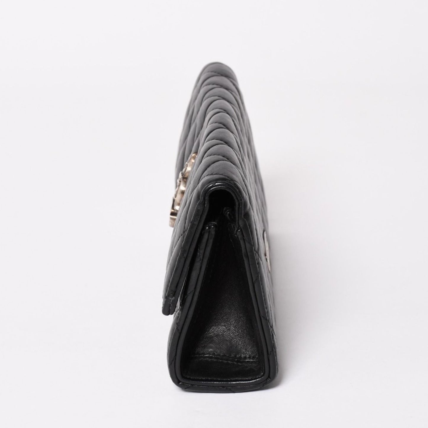 Chrome Hearts Dinner Clutch Large Dagger Matelasse Lambskin Black — view 4