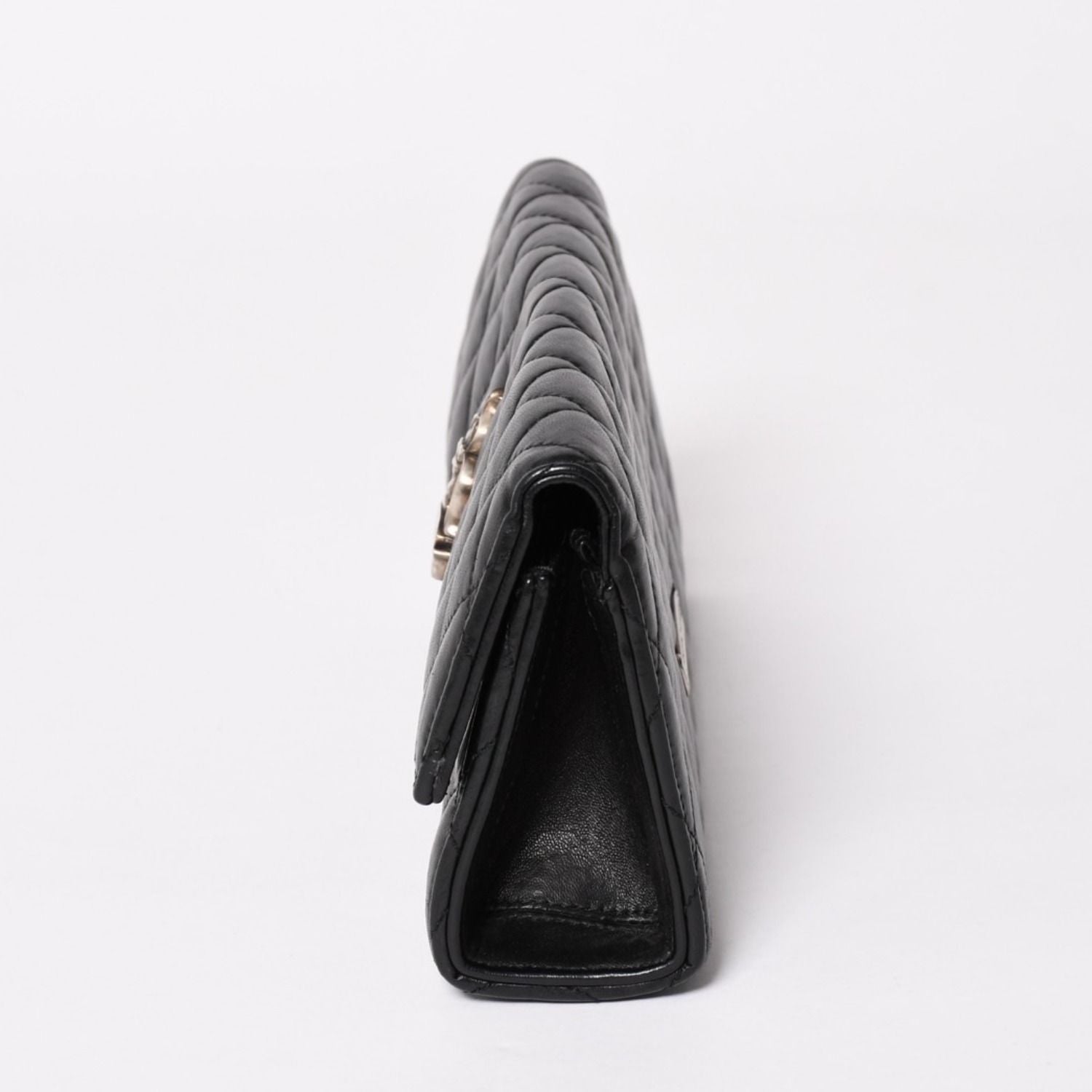 Chrome Hearts Dinner Clutch Large Dagger Matelasse Lambskin Black — view 4