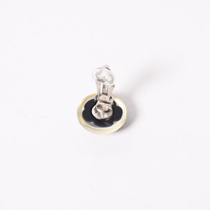 Chanel CC Logo Earrings 04 Button Flower Camellia Clear Resin — view 5