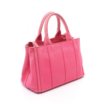 Prada Tote Bag Canapa Mini 2-Way Pink Canvas — view 2