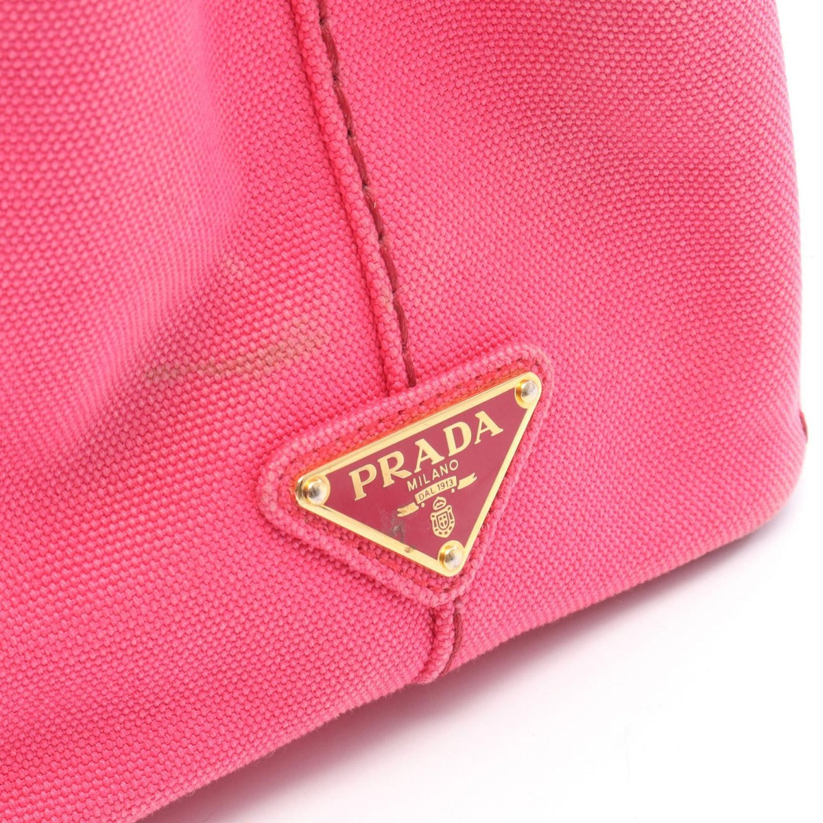 Prada Tote Bag Canapa Mini 2-Way Pink Canvas — view 5