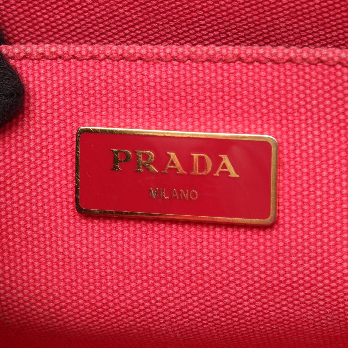 Prada Tote Bag Canapa Mini 2-Way Pink Canvas — view 4