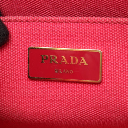 Prada Tote Bag Canapa Mini 2-Way Pink Canvas — view 4