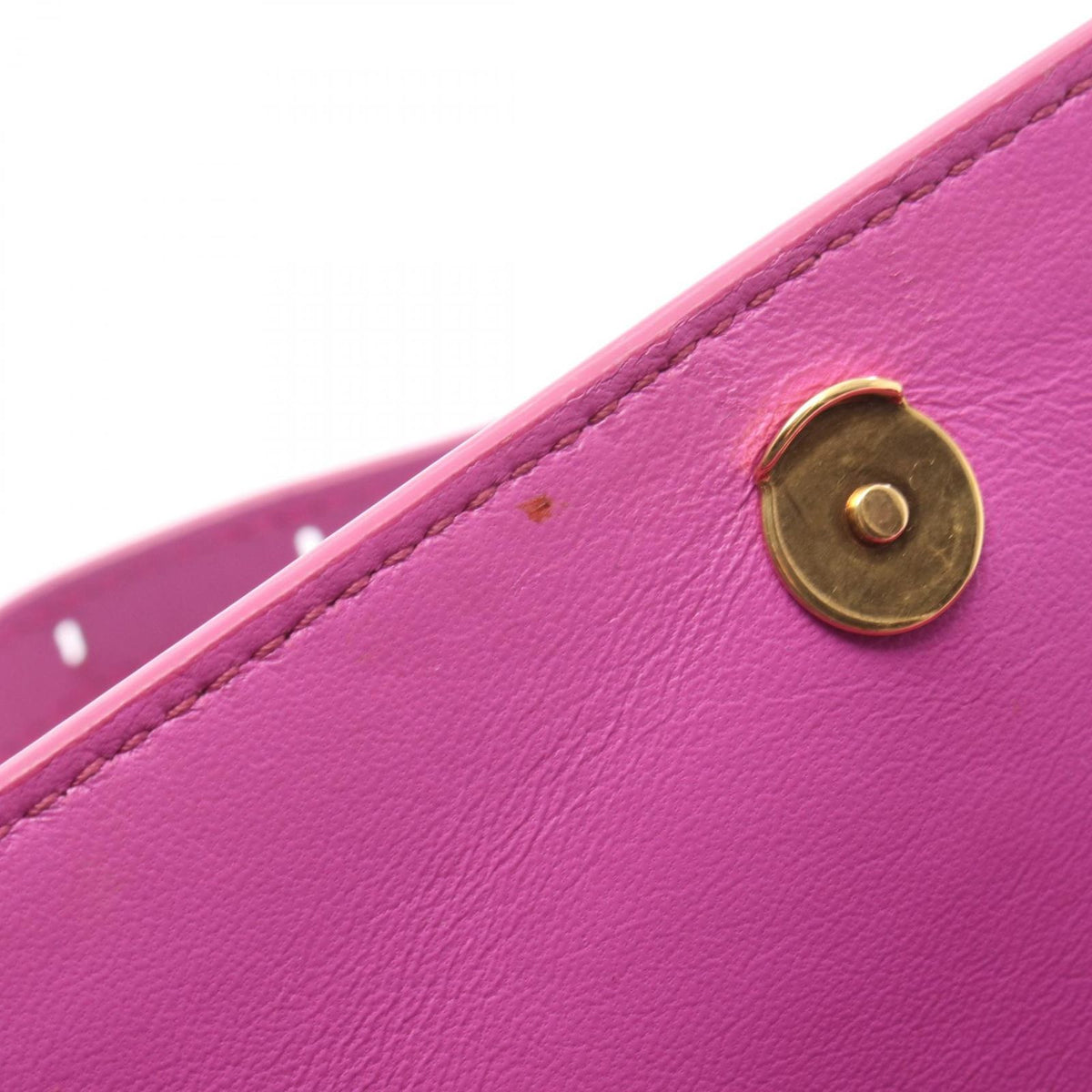 Balenciaga Shoulder Bag Monogram Shift Wallet on Strap Pink Canvas Leather — view 5