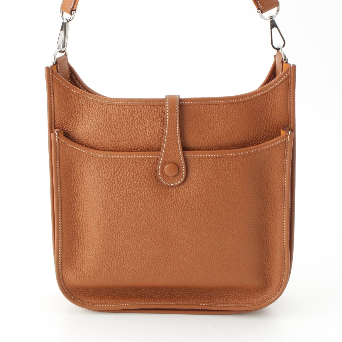Hermes Evelyne 3 Trois 29 PM Taurillon Clemence Amazon Shoulder Bag Gold — view 4