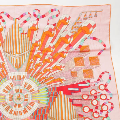 Hermes Carre Geant 140 Point D'orgue Cashmere Silk Fermata Shawl Pink Multicolor — view 3