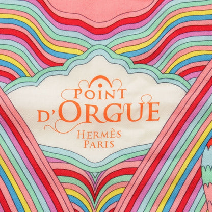 Hermes Carre Geant 140 Point D'orgue Cashmere Silk Fermata Shawl Pink Multicolor — view 7