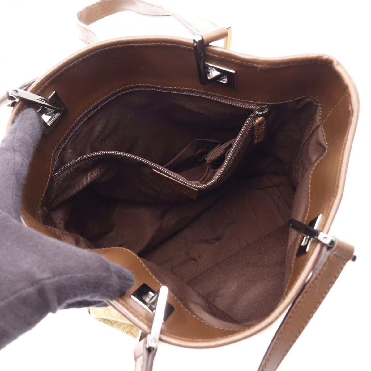 Gucci Tote Bag GG Canvas Brown — view 3