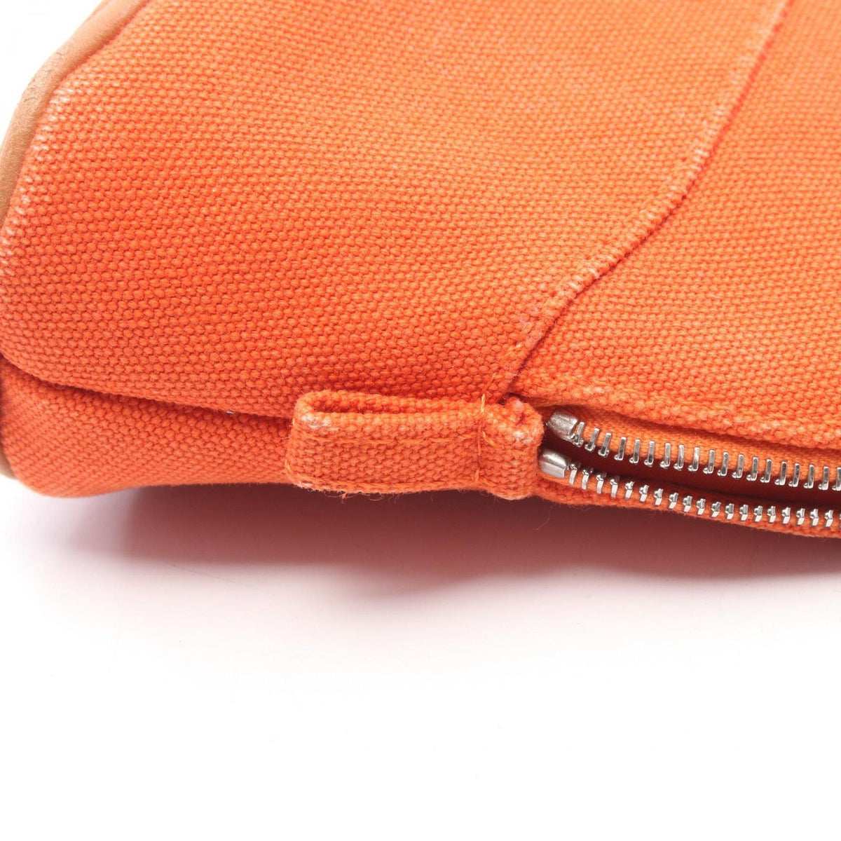 Hermes Pouch Bolide 15 Mini Orange 02 Canvas Leather — view 6
