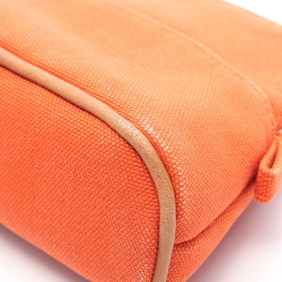Hermes Pouch Bolide 15 Mini Orange 02 Canvas Leather — view 7