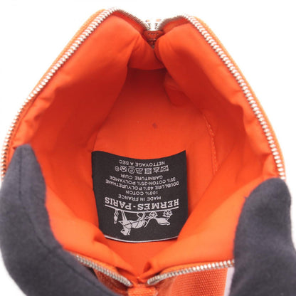Hermes Pouch Bolide 15 Mini Orange 02 Canvas Leather — view 3