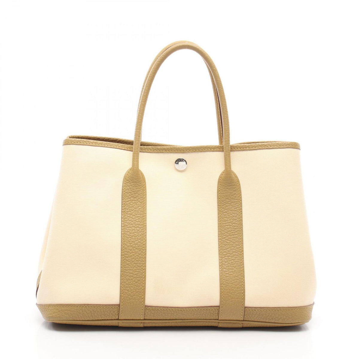 Hermes Tote Bag Garden Party TPM Vanille Cardamom Canvas Leather