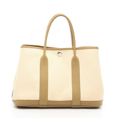 Hermes Tote Bag Garden Party TPM Vanille Cardamom Canvas Leather