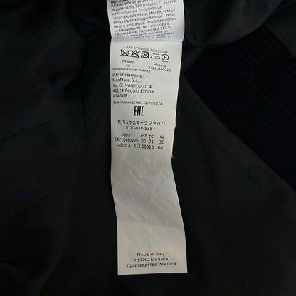 Max Mara Potente Camel Corduroy Contrast Double Jacket 38 Black Gray — view 8