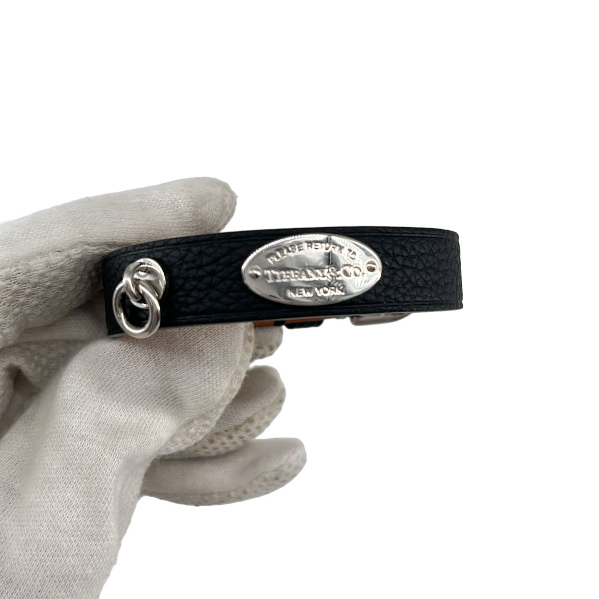 Tiffany & Co Return to Tiffany Leather Bracelet Black — view 7