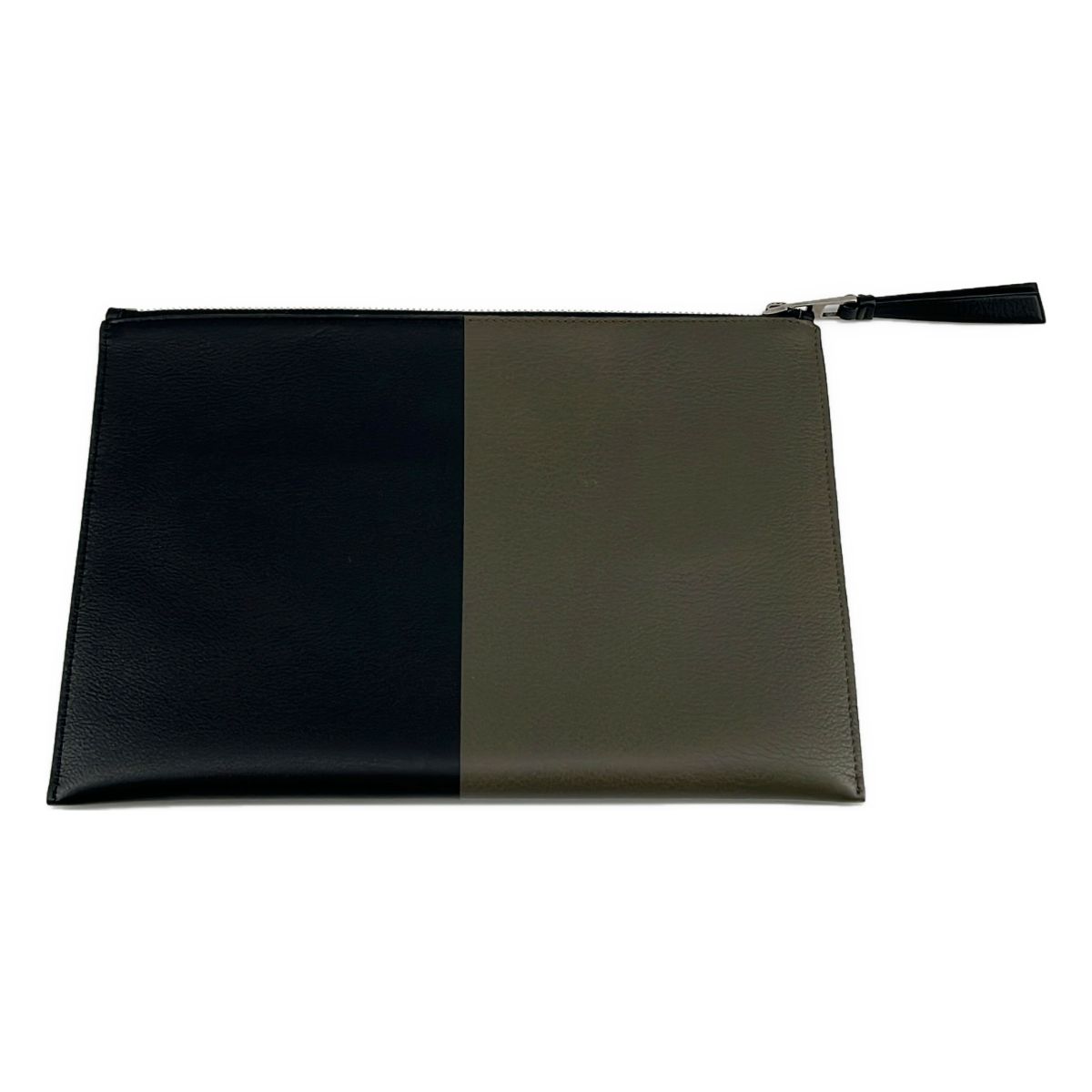 Loewe Rectangle Pouch William de Morgan Clutch Khaki Black — view 2