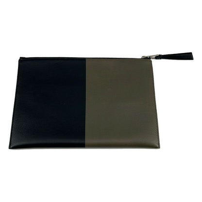 Loewe Rectangle Pouch William de Morgan Clutch Khaki Black — view 2