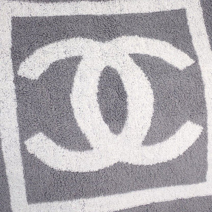Chanel CC Beach CC Logo Sports Line Tote Bag Summer Cotton Pile Gray — view 7