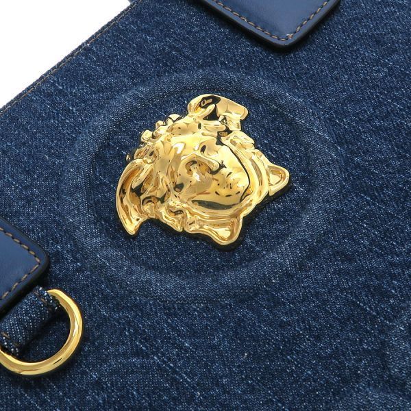 Versace la Medusa Small Tote Bag Denim — view 5