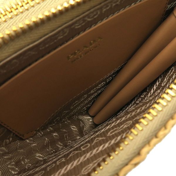 Prada Raffia Triangle Pouch — view 3