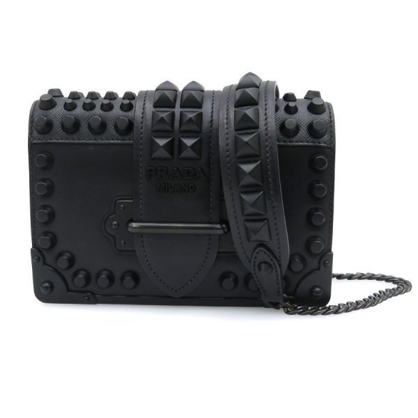 Prada Studded Cahier Chain Messenger Bag