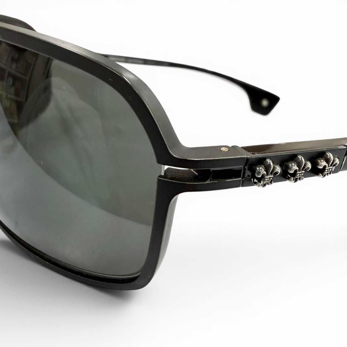 Chrome Hearts Morning Wood II 925 BS Flare Two Bridge Sunglasses Black Silver — view 7