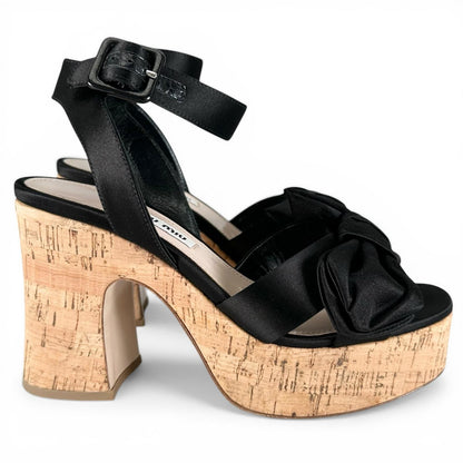Miu Miu Ribbon Sandals — view 5
