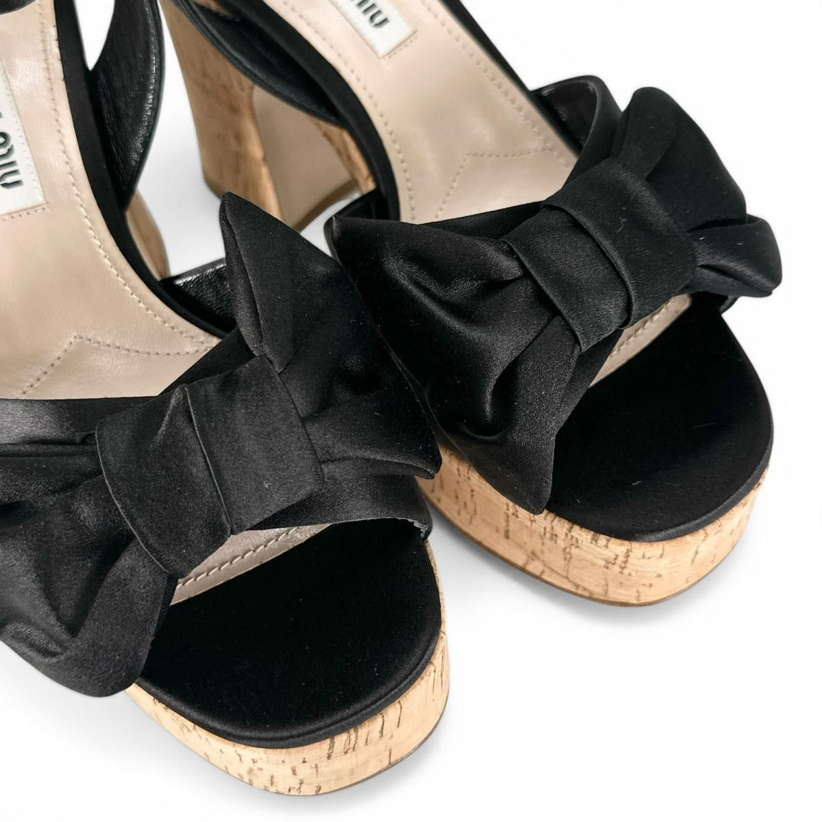 Miu Miu Ribbon Sandals — view 7