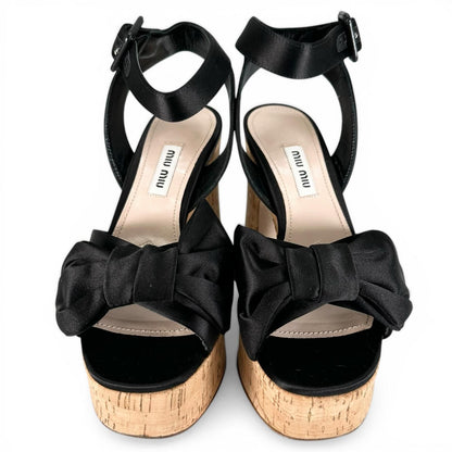Miu Miu Ribbon Sandals — view 3