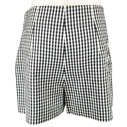 Dior Silk Cotton Gingham Check Shorts 38 — view 3