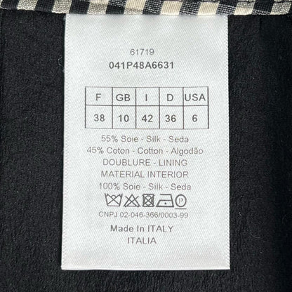 Dior Silk Cotton Gingham Check Shorts 38 — view 6