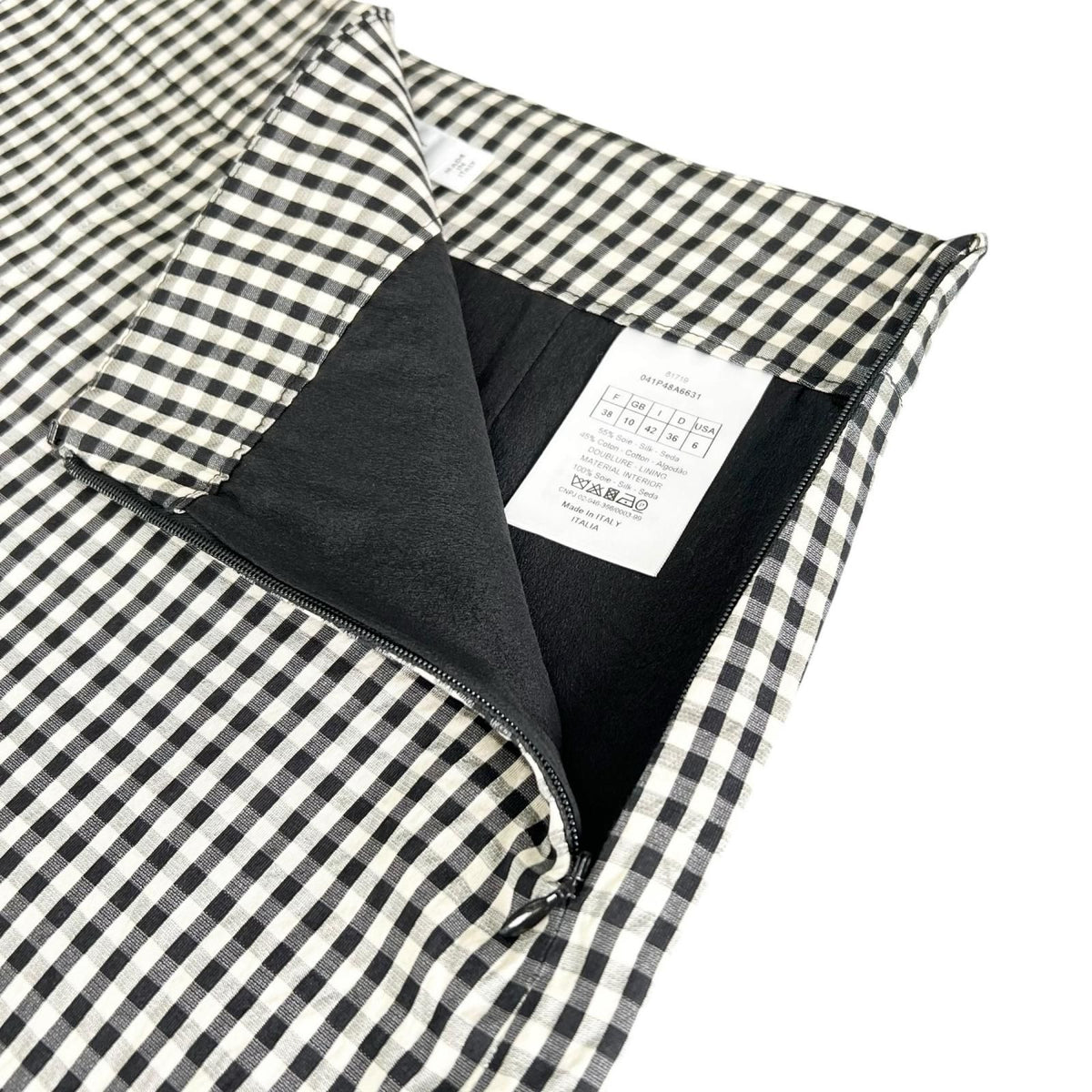 Dior Silk Cotton Gingham Check Shorts 38 — view 4