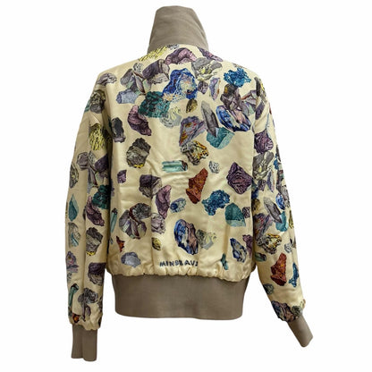 Hermes Vintage 100% Silk Reversible Mineraux All Over Print Zip UP Jacket — view 4