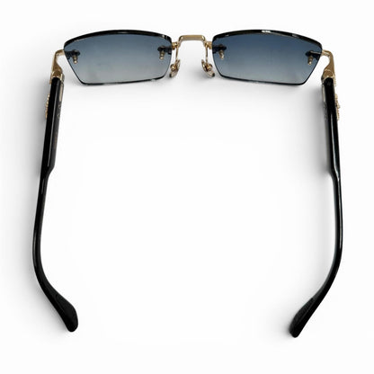 Chrome Hearts Deep II 925 Side Floral Cross Two Point Rimless Sunglasses 57 — view 6