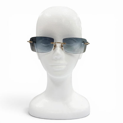 Chrome Hearts Deep II 925 Side Floral Cross Two Point Rimless Sunglasses 57 — view 3