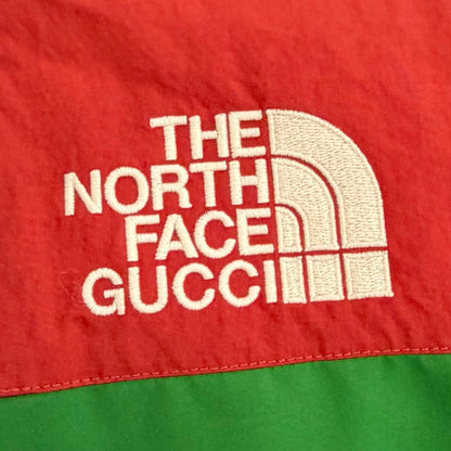 Gucci the North Face Mountain Guide Down Jacket Logo Embroidery with Hood Green — view 8