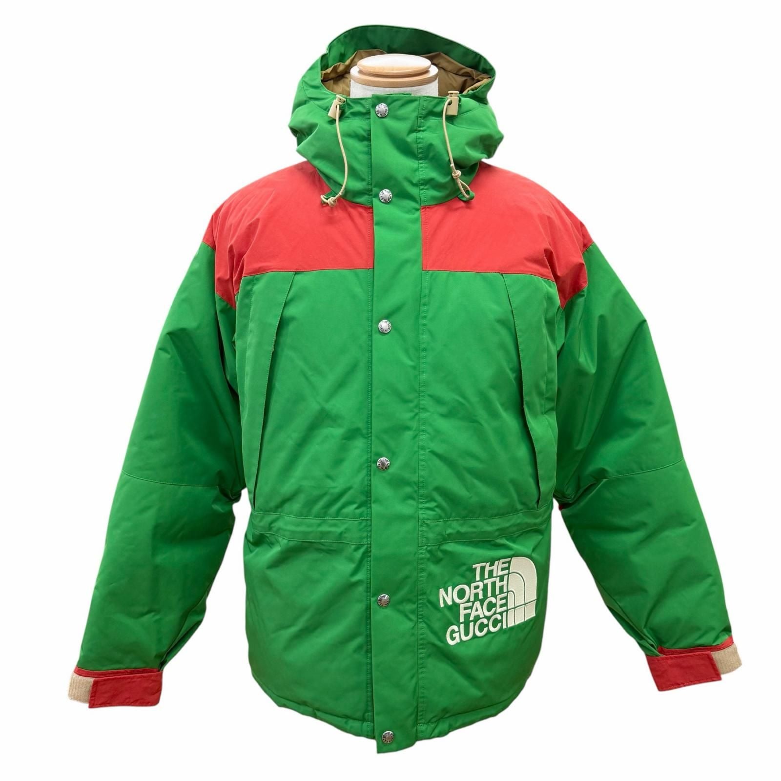 Gucci the North Face Mountain Guide Down Jacket Logo Embroidery with Hood Green