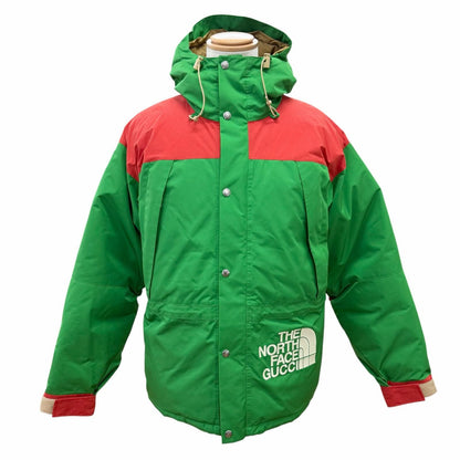 Gucci the North Face Mountain Guide Down Jacket Logo Embroidery with Hood Green