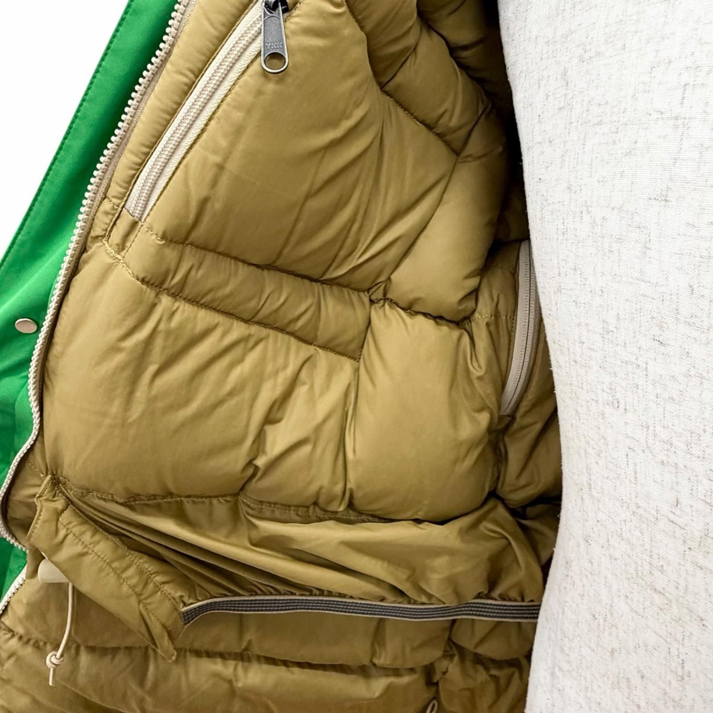 Gucci the North Face Mountain Guide Down Jacket Logo Embroidery with Hood Green — view 5