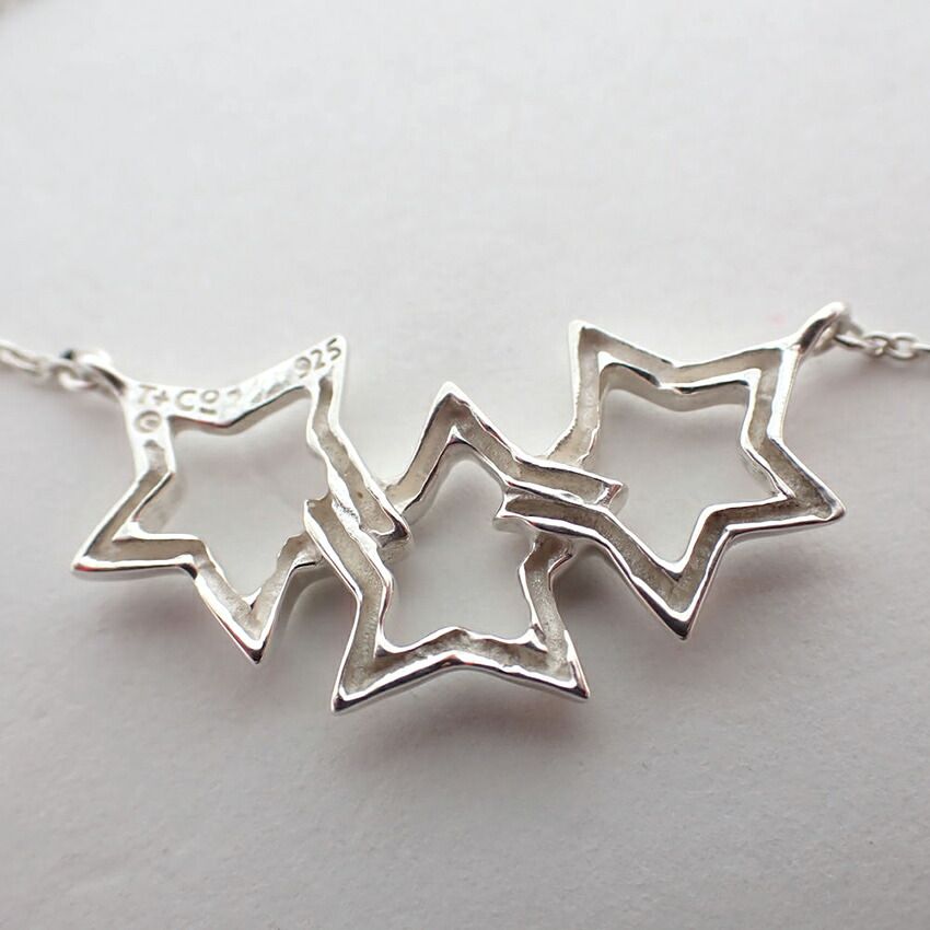 Tiffany & Co 925 Triple Star Necklace — view 8