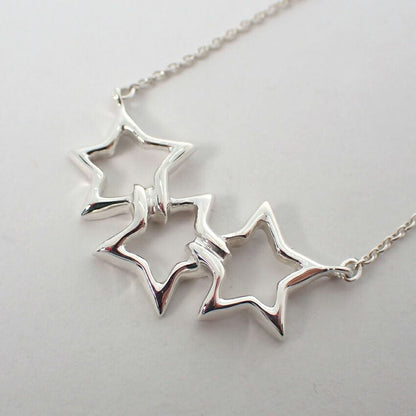 Tiffany & Co 925 Triple Star Necklace — view 6