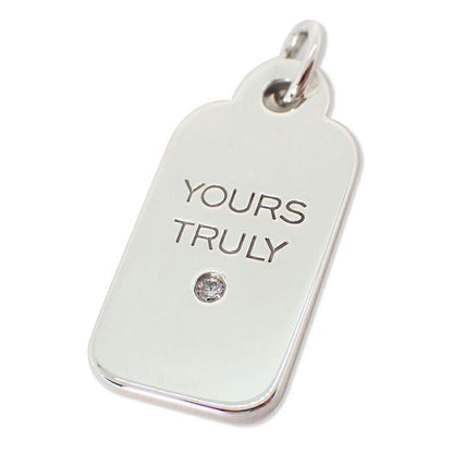 Tiffany & Co 925 Diamond Tag Pendant