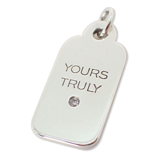 Tiffany & Co 925 Diamond Tag Pendant